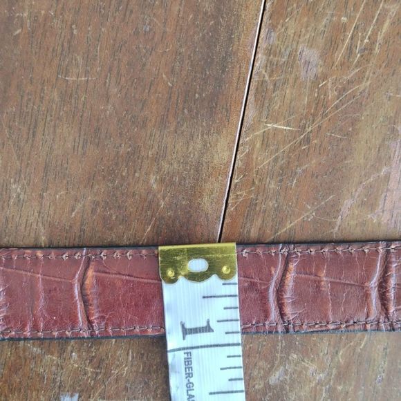 Brighton Pivoting Reversible Belt Crocodile Embossed Black Brown USA - Picture 12 of 12